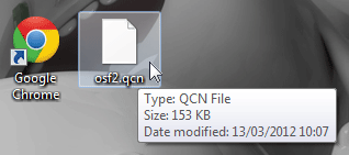 Check osf2 qcn file size